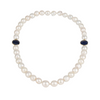 Nati freshwater pearl necklace with lapis lazuli and sapphire gold settings – JLL Pearl